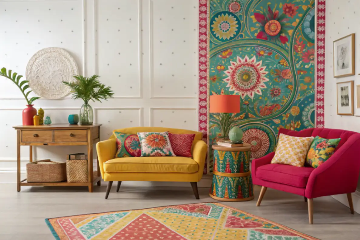 Couleurs audacieuses et motifs forts dans la maison : meilleures idées déco 2026